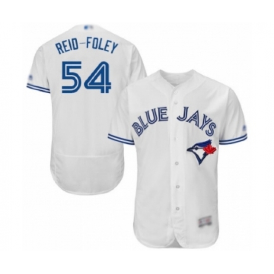 Men's Toronto Blue Jays 54 Sean Reid-Foley White Home Flex Base Authentic Collection Baseball Player Jersey