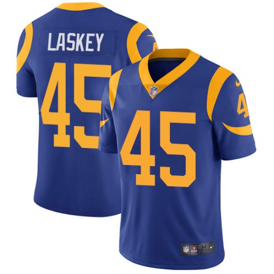 Youth Nike Los Angeles Rams 45 Zach Laskey Royal Blue Alternate Vapor Untouchable Limited Player NFL Jersey