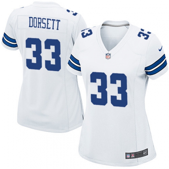 Women's Nike Dallas Cowboys 33 Tony Dorsett Game White NFL Jersey