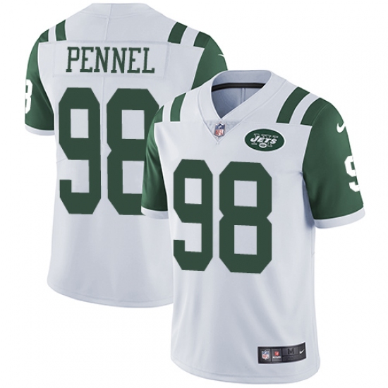 Youth Nike New York Jets 98 Mike Pennel Elite White NFL Jersey