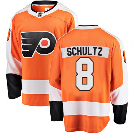 Men's Philadelphia Flyers 8 Dave Schultz Fanatics Branded Orange Home Breakaway NHL Jersey
