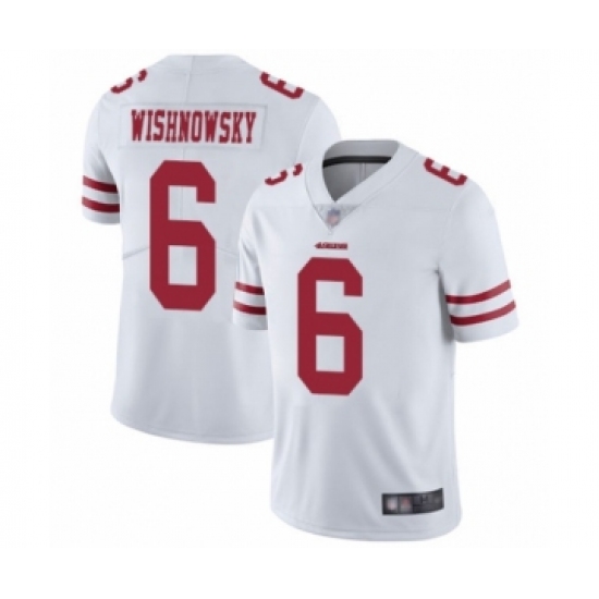 Men's San Francisco 49ers 6 Mitch Wishnowsky White Vapor Untouchable Limited Player Football Jersey