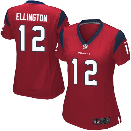 Women's Nike Houston Texans 12 Bruce Ellington Game Red Alternate NFL Jersey