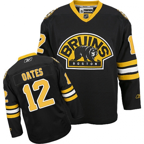 Youth Reebok Boston Bruins 12 Adam Oates Premier Black Third NHL Jersey
