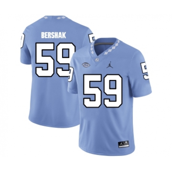 North Carolina Tar Heels 59 Andy Bershak Blue College Football Jersey