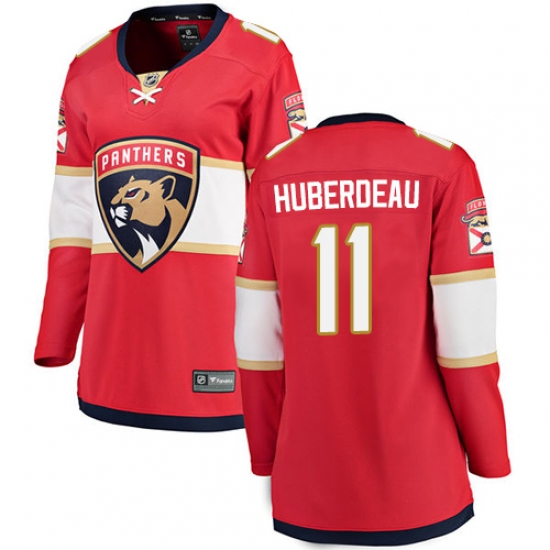 Women's Florida Panthers 11 Jonathan Huberdeau Fanatics Branded Red Home Breakaway NHL Jersey