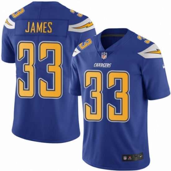 Youth Nike Los Angeles Chargers 33 Derwin James Limited Electric Blue Rush Vapor Untouchable NFL Jersey