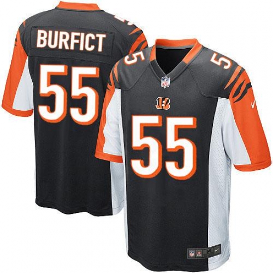 Men's Nike Cincinnati Bengals 55 Vontaze Burfict Game Black Team Color NFL Jersey