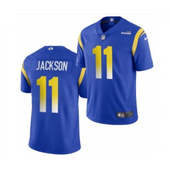 Men's Los Angeles Rams 11 DeSean Jackson Blue Bone Stitched Football Limited Jersey