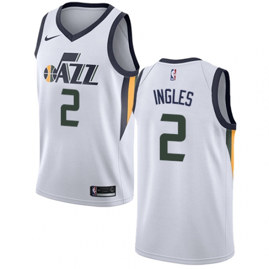 Women's Nike Utah Jazz 2 Joe Ingles White NBA Swingman Association Edition Jersey