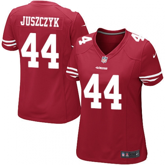 Women's Nike San Francisco 49ers 44 Kyle Juszczyk Game Red Team Color NFL Jersey
