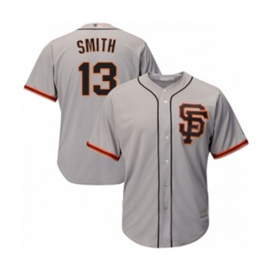 Men's San Francisco Giants 13 Will Smith Replica Grey Road 2 Cool Base Baseball Jersey