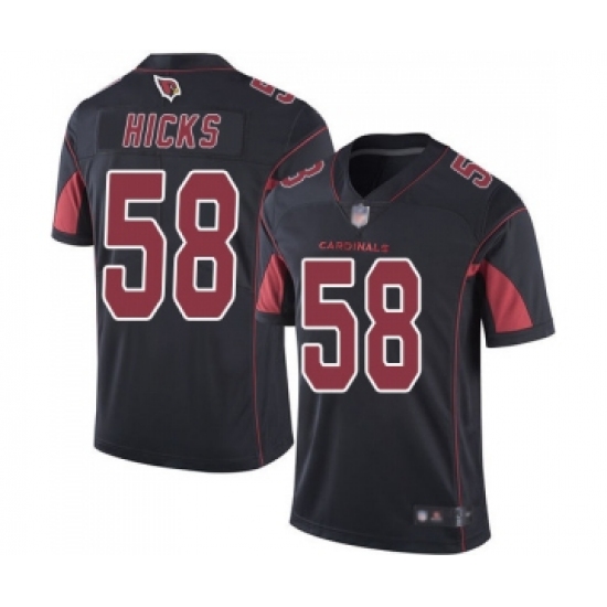 Men's Arizona Cardinals 58 Jordan Hicks Limited Black Rush Vapor Untouchable Football Jersey