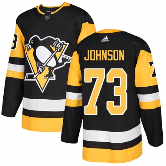 Men's Adidas Pittsburgh Penguins 73 Jack Johnson Premier Black Home NHL Jersey