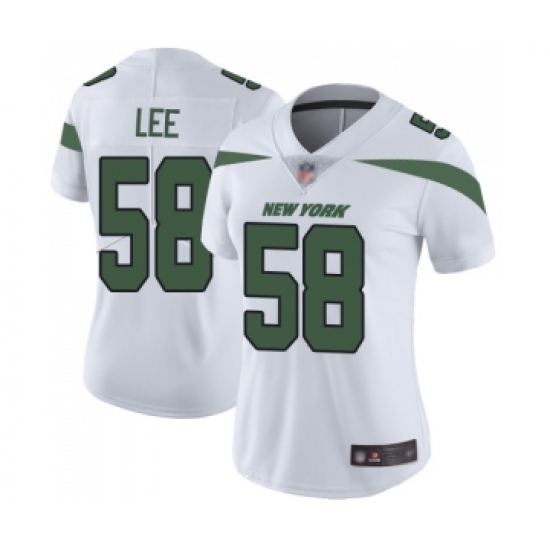 Women's New York Jets 58 Darron Lee White Vapor Untouchable Limited Player Football Jersey