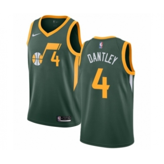 Men's Nike Utah Jazz 4 Adrian Dantley Green Swingman Jersey - Earned Edition