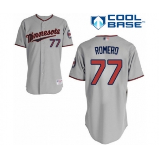 Men's Minnesota Twins 77 Fernando Romero Authentic Grey Road Cool Base Baseball Player Jersey