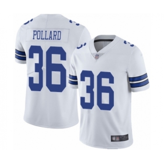 Men's Dallas Cowboys 36 Tony Pollard White Vapor Untouchable Limited Player Football Jersey