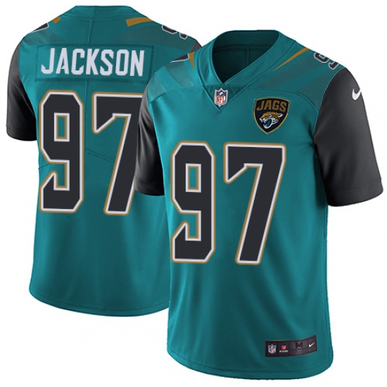 Men's Nike Jacksonville Jaguars 97 Malik Jackson Teal Green Team Color Vapor Untouchable Limited Player NFL Jersey