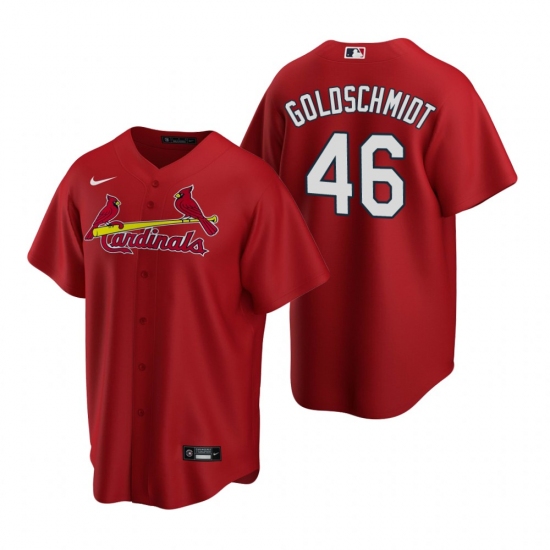 Men's Nike St. Louis Cardinals 46 Paul Goldschmidt Red Alternate Stitched Baseball Jersey