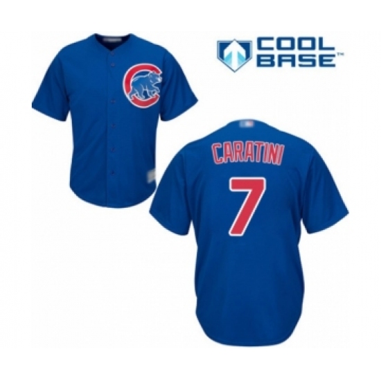 Youth Chicago Cubs 7 Victor Caratini Authentic Royal Blue Alternate Cool Base Baseball Player Jersey