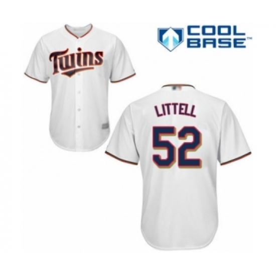 Youth Minnesota Twins 52 Zack Littell Authentic White Home Cool Base Baseball Player Jersey