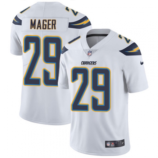 Men's Nike Los Angeles Chargers 29 Craig Mager White Vapor Untouchable Limited Player NFL Jersey