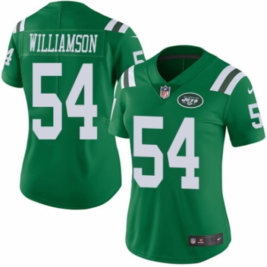 Women's Nike New York Jets 54 Avery Williamson Limited Green Rush Vapor Untouchable NFL Jersey