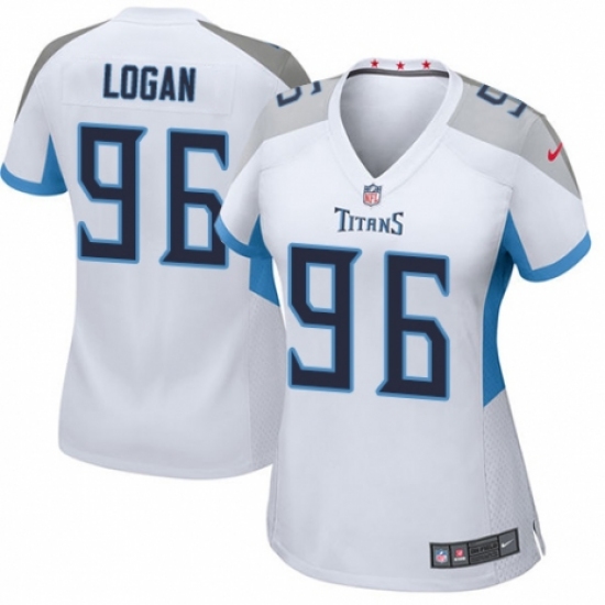 Women's Nike Tennessee Titans 96 Bennie Logan Game White NFL Jersey