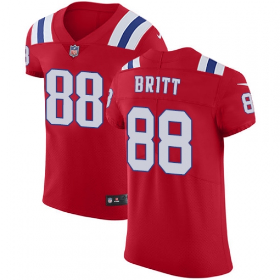 Men's Nike New England Patriots 88 Kenny Britt Red Alternate Vapor Untouchable Elite Player NFL Jersey