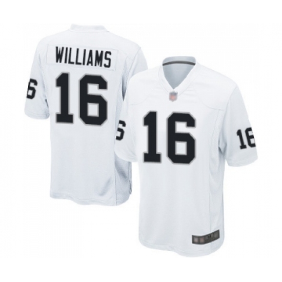 Men's Oakland Raiders 16 Tyrell Williams Game White Football Jersey