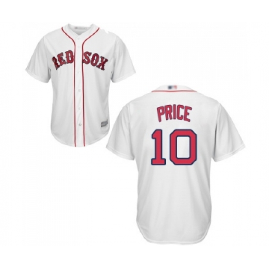 Men's Boston Red Sox 10 David Price Replica White Home Cool Base Baseball Jersey
