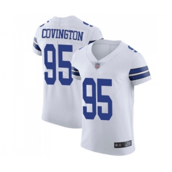 Men's Dallas Cowboys 95 Christian Covington White Vapor Untouchable Elite Player Football Jersey