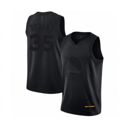 Men's Golden State Warriors 35 Kevin Durant Swingman Black MVP Basketball Jersey