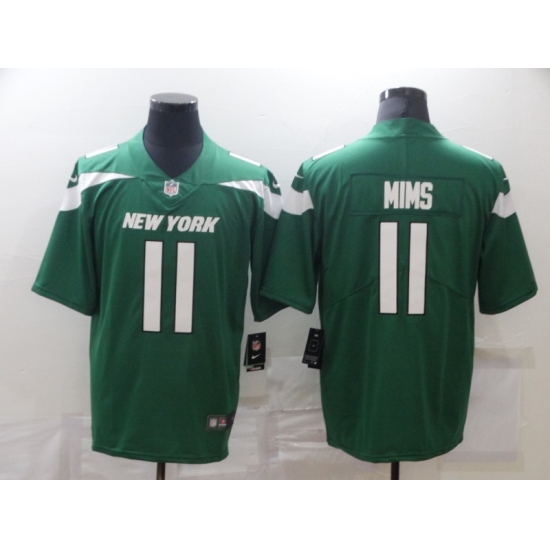 Men's New York Jets 11 Denzel Mims Green Nike Leopard Jersey
