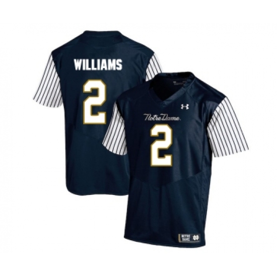 Notre Dame Fighting Irish 2 Dexter Williams Navy College Football Jersey