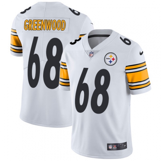 Youth Nike Pittsburgh Steelers 68 L.C. Greenwood White Vapor Untouchable Limited Player NFL Jersey