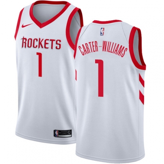 Youth Nike Houston Rockets 1 Michael Carter-Williams Swingman White NBA Jersey - Association Edition
