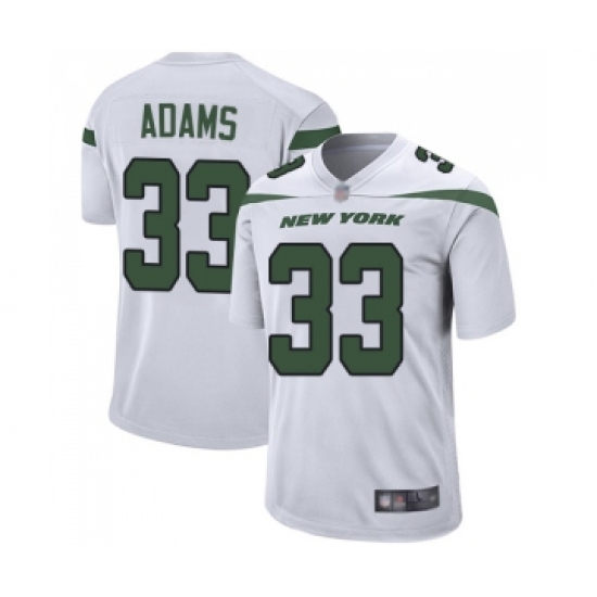 Men's New York Jets 33 Jamal Adams Game White Football Jersey