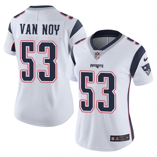 Women's Nike New England Patriots 53 Kyle Van Noy White Vapor Untouchable Limited Player NFL Jersey