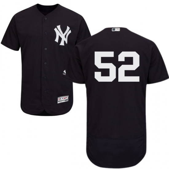 Men's Majestic New York Yankees 52 C.C. Sabathia Navy Blue Alternate Flex Base Authentic Collection MLB Jersey