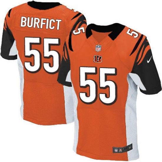 Men's Nike Cincinnati Bengals 55 Vontaze Burfict Elite Orange Alternate NFL Jersey