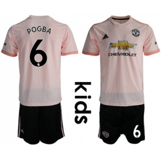 Manchester United 6 Pogba Away Kid Soccer Club Jersey