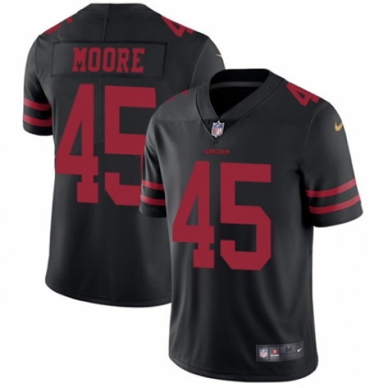 Youth Nike San Francisco 49ers 45 Tarvarius Moore Black Vapor Untouchable Elite Player NFL Jersey