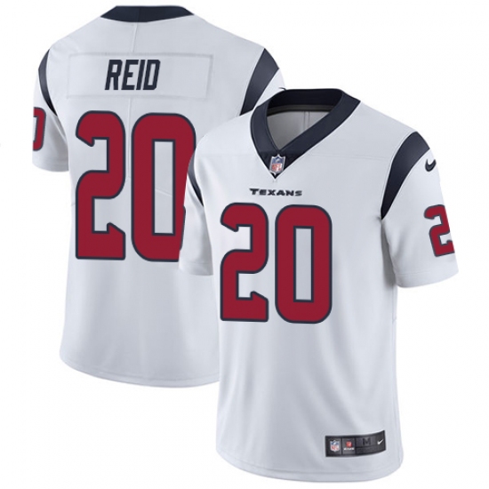 Men's Nike Houston Texans 20 Justin Reid White Vapor Untouchable Limited Player NFL Jersey