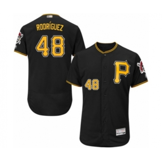 Men's Pittsburgh Pirates 48 Richard Rodriguez Black Alternate Flex Base Authentic Collection Baseball Player Jersey