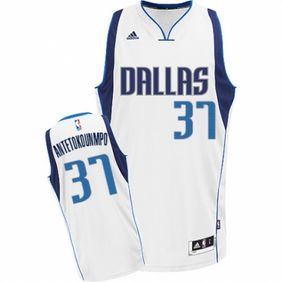 Youth Nike Dallas Mavericks 37 Kostas Antetokounmpo Swingman White Home NBA Jersey - Association Edition