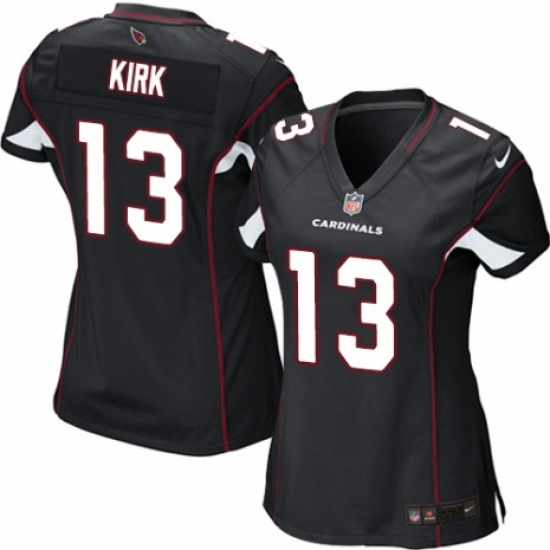 Women's Nike Arizona Cardinals 13 Christian Kirk Game Black Alternate NFL Jersey