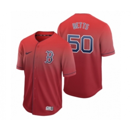 Women's Boston Red Sox 50 Mookie Betts Red Fade Nike Jersey
