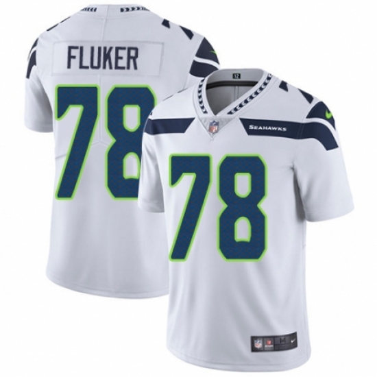 Youth Nike Seattle Seahawks 78 D.J. Fluker White Vapor Untouchable Elite Player NFL Jersey